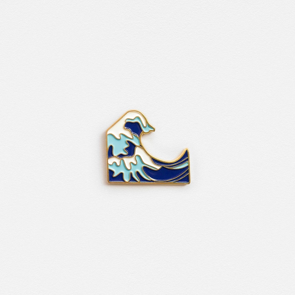 Wave Enamel Pin